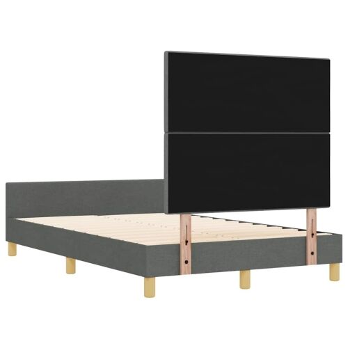Okvir za krevet Tamno siva 120 x 200 cm tkanina - Tamno siva 120 x 200 cm Prošiveno gumbima Cijena