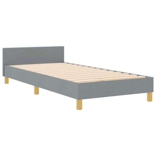 Okvir za krevet Svjetlosiva 90 x 190 cm tkanina - Svjetlosiva 90 x 190 cm Dizajn s rombovima Cijena