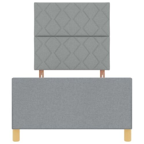 Okvir za krevet Svjetlosiva 90 x 190 cm tkanina - Svjetlosiva 90 x 190 cm Dizajn s rombovima Cijena