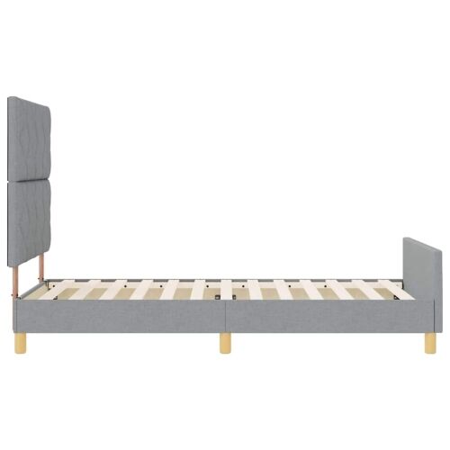 Okvir za krevet Svjetlosiva 90 x 200 cm tkanina - Svjetlosiva 90 x 200 cm Dizajn s rombovima Cijena