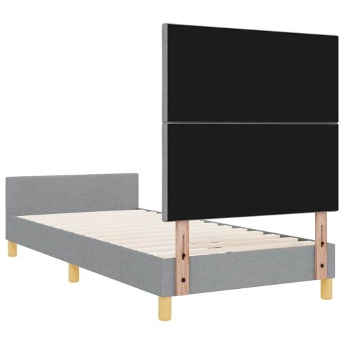Okvir za krevet Svjetlosiva 90 x 200 cm tkanina - Svjetlosiva 90 x 200 cm Dizajn s rombovima Cijena