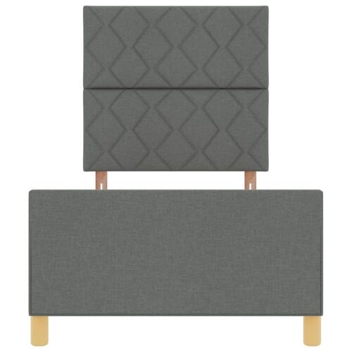 Okvir za krevet Tamno siva 90 x 200 cm tkanina - Tamno siva 90 x 200 cm Dizajn s rombovima Cijena