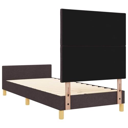 Okvir za krevet Tamno smeđa 90 x 200 cm tkanina - Tamno smeđa 90 x 200 cm Dizajn s rombovima Cijena