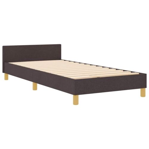 Okvir za krevet Tamno smeđa 90 x 200 cm tkanina - Tamno smeđa 90 x 200 cm Dizajn s rombovima Cijena