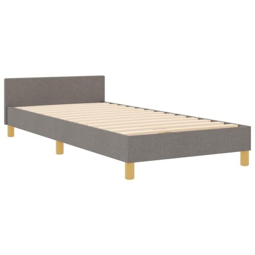 Okvir za krevet Sivo-smeđa 90 x 200 cm tkanina - Sivo-smeđa 90 x 200 cm Dizajn s rombovima Cijena