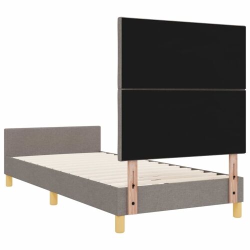 Okvir za krevet Sivo-smeđa 90 x 200 cm tkanina - Sivo-smeđa 90 x 200 cm Dizajn s rombovima Cijena