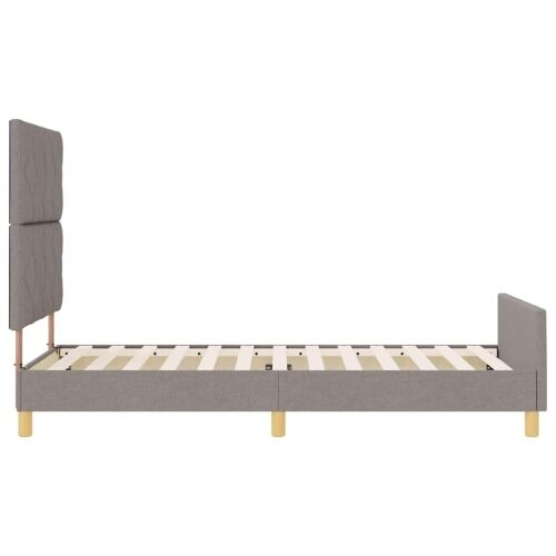 Okvir za krevet Sivo-smeđa 90 x 200 cm tkanina - Sivo-smeđa 90 x 200 cm Dizajn s rombovima Cijena