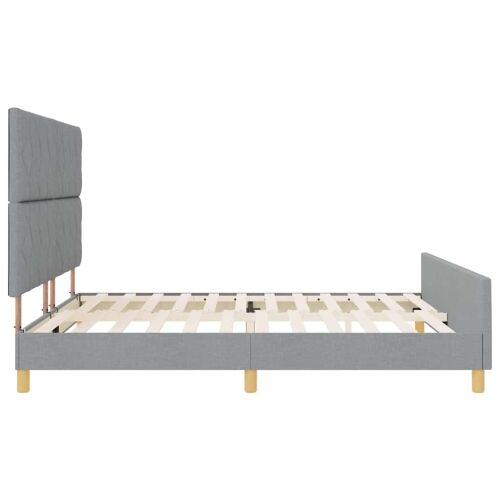 Okvir za krevet Svjetlosiva 180 x 200 cm tkanina - Svjetlosiva 180 x 200 cm Dizajn s rombovima Cijena