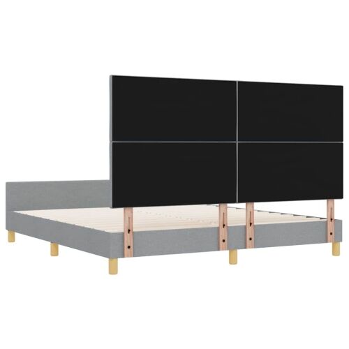 Okvir za krevet Svjetlosiva 180 x 200 cm tkanina - Svjetlosiva 180 x 200 cm Dizajn s rombovima Cijena