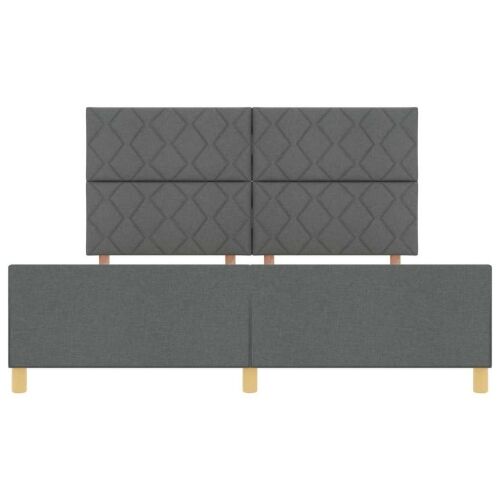 Okvir za krevet Tamno siva 180 x 200 cm tkanina - Tamno siva 180 x 200 cm Dizajn s rombovima Cijena