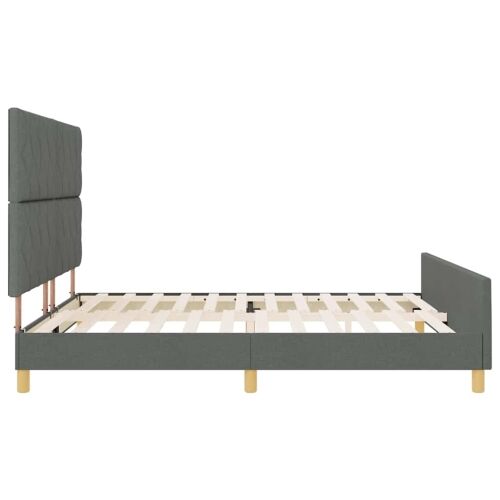 Okvir za krevet Tamno siva 180 x 200 cm tkanina - Tamno siva 180 x 200 cm Dizajn s rombovima Cijena
