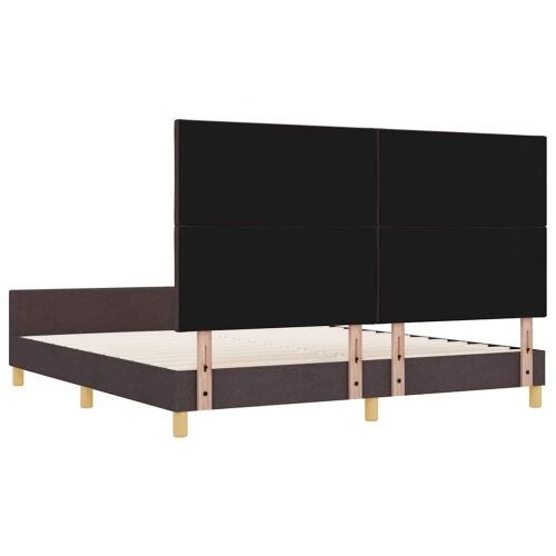 Okvir za krevet Tamno smeđa 180 x 200 cm tkanina - Tamno smeđa 180 x 200 cm Dizajn s rombovima Cijena