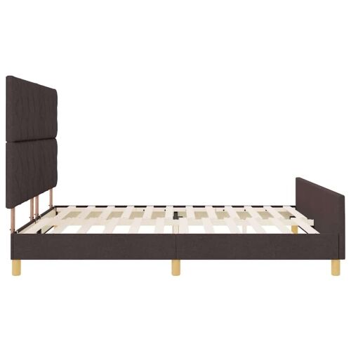 Okvir za krevet Tamno smeđa 180 x 200 cm tkanina - Tamno smeđa 180 x 200 cm Dizajn s rombovima Cijena