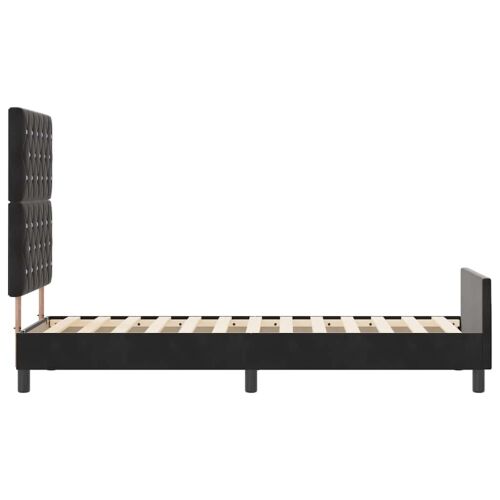 Box spring krevet s uzglavljem Crna 80 x 200 cm Baršun - Crna 80 x 200 cm Kristal s dugmadima Cijena
