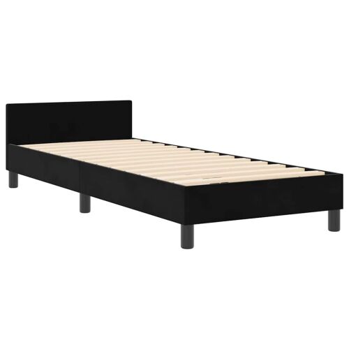 Box spring krevet s uzglavljem Crna 80 x 200 cm Baršun - Crna 80 x 200 cm Kristal s dugmadima Cijena
