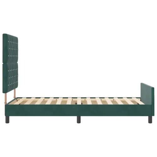 Box spring krevet Tamnozelena 90 x 200 cm Baršun - Tamnozelena 90 x 200 cm Kristal s dugmadima Cijena