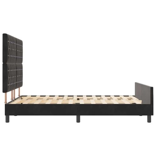 Box spring krevet s uzglavljem Crna 140 x 190 cm Baršun - Crna 140 x 190 cm Kristal s dugmadima Cijena
