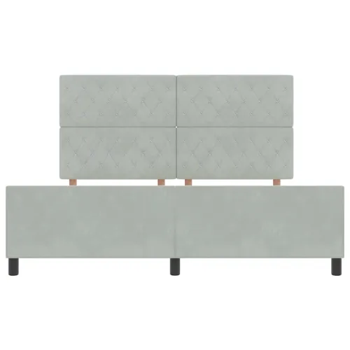 Box spring krevet Svjetlosiva 180 x 200 cm Baršun - Svjetlosiva 180 x 200 cm Kristal s dugmadima Cijena
