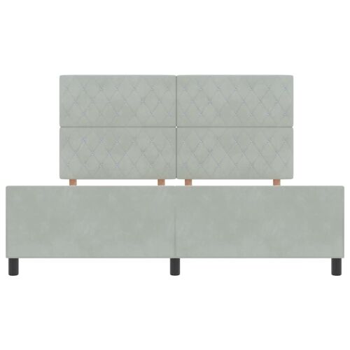 Box spring krevet Svjetlosiva 180 x 200 cm Baršun - Svjetlosiva 180 x 200 cm Kristal s dugmadima Cijena