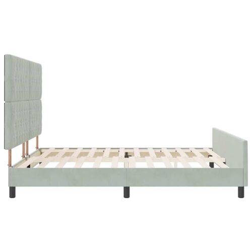Box spring krevet Svjetlosiva 180 x 200 cm Baršun - Svjetlosiva 180 x 200 cm Kristal s dugmadima Cijena
