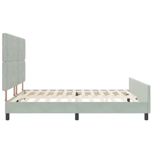Box spring krevet Svjetlosiva 180 x 200 cm Baršun - Svjetlosiva 180 x 200 cm Kristal s dugmadima Cijena
