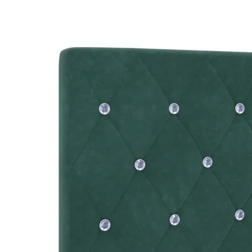 Box spring krevet Tamnozelena 180 x 200 cm Baršun - Tamnozelena 180 x 200 cm Kristal s dugmadima Cijena