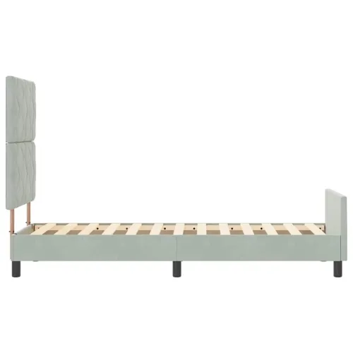 Box spring krevet Svjetlosiva 80 x 200 cm Baršun - Svjetlosiva 80 x 200 cm Dizajn s rombovima Cijena