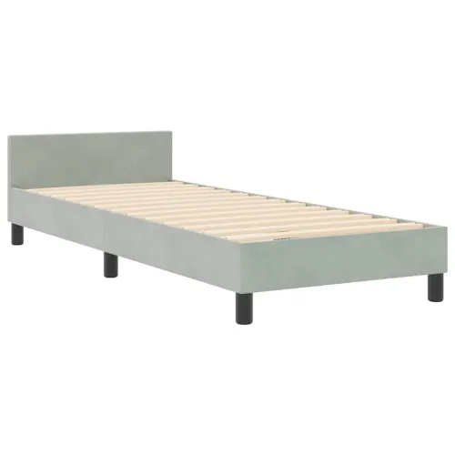 Box spring krevet Svjetlosiva 80 x 200 cm Baršun - Svjetlosiva 80 x 200 cm Dizajn s rombovima Cijena