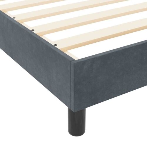 Box spring krevet Tamno siva 80 x 200 cm Baršun - Tamno siva 80 x 200 cm Dizajn s rombovima Cijena