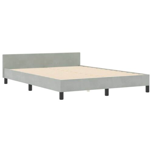 Box spring krevet Svjetlosiva 160 x 200 cm Baršun - Svjetlosiva 160 x 200 cm Dizajn s rombovima Cijena