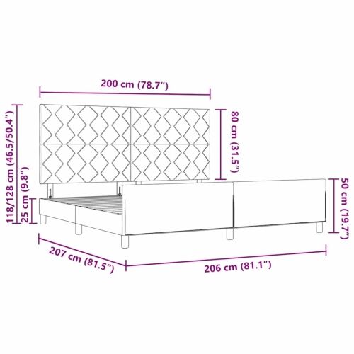 Box spring krevet Tamnozelena 200 x 200 cm Baršun - Tamnozelena 200 x 200 cm Dizajn s rombovima Cijena