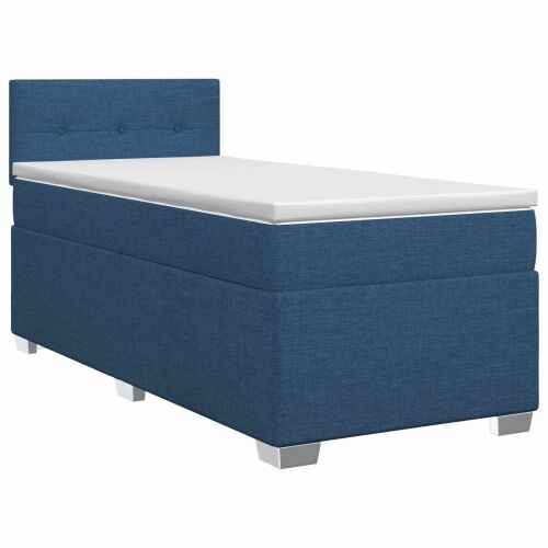 Boxspring krevet s madracem Plava 80 x 200 cm Tkanina - Plava 80 x 200 cm Prošiveno gumbima Cijena