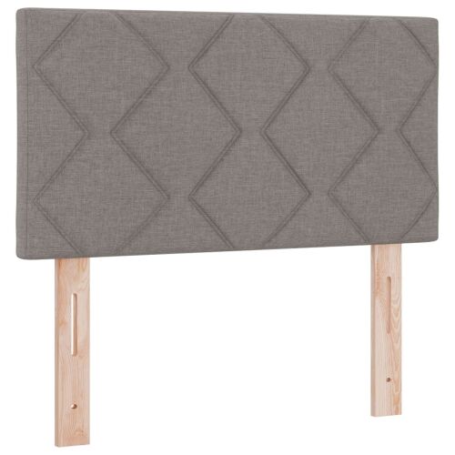 Boxspring krevet s madracem Sivosmeđa 100 x 200 cm Tkanina - Sivosmeđa 100 x 200 cm Dizajn s rombovima Cijena