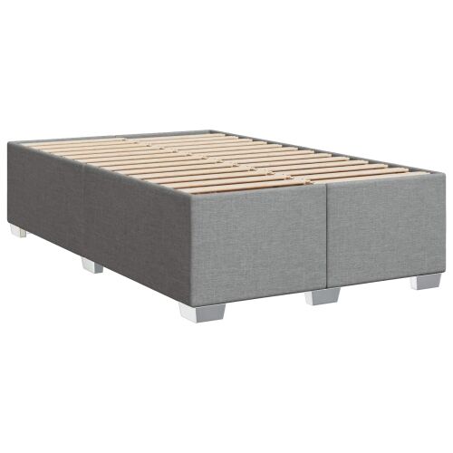 Boxspring krevet s madracem Svjetlosiva 120 x 190 cm Tkanina - Svjetlosiva 120 x 190 cm Prošiveno gumbima Cijena