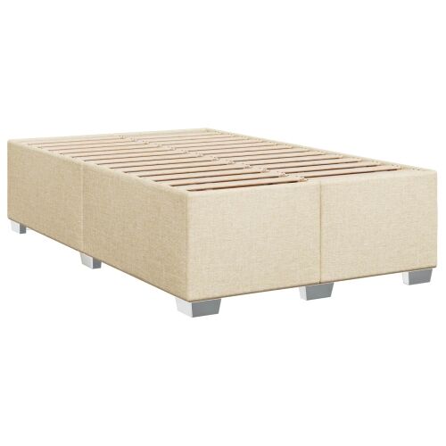 Boxspring krevet s madracem Krem 120 x 190 cm Tkanina - Krem 120 x 190 cm Dizajn s rombovima Cijena