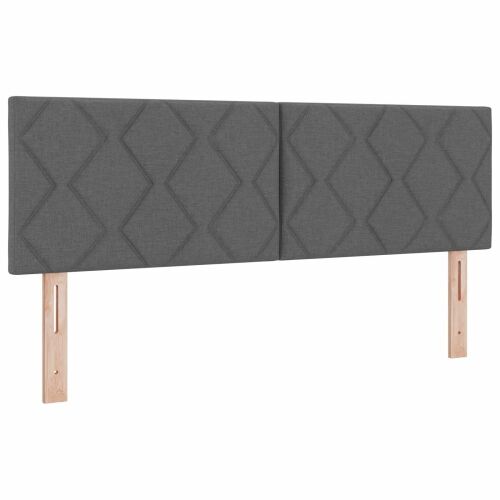 Boxspring krevet s madracem Tamnosiva 160 x 200 cm Tkanina - Tamnosiva 160 x 200 cm Dizajn s rombovima Cijena