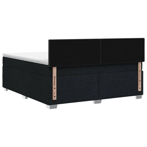 Boxspring krevet s madracem Crna 180 x 200 cm Tkanina - Crna 180 x 200 cm Prošiveno gumbima Cijena
