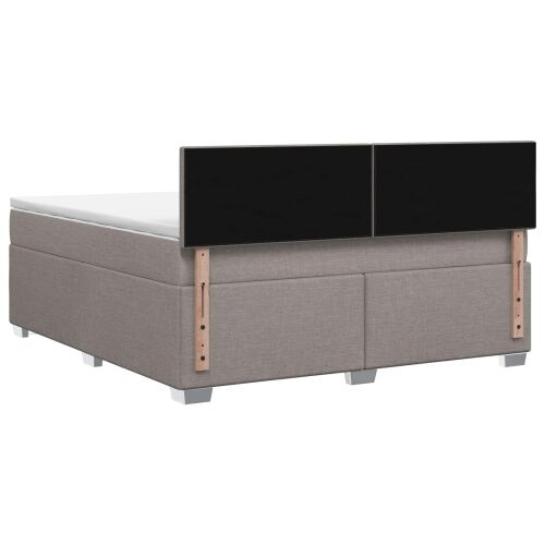 Boxspring krevet s madracem Sivosmeđa 180 x 200 cm Tkanina - Sivosmeđa 180 x 200 cm Dizajn s rombovima Cijena