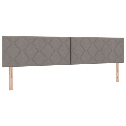 Boxspring krevet s madracem Sivosmeđa 200 x 200 cm Tkanina - Sivosmeđa 200 x 200 cm Dizajn s rombovima Cijena
