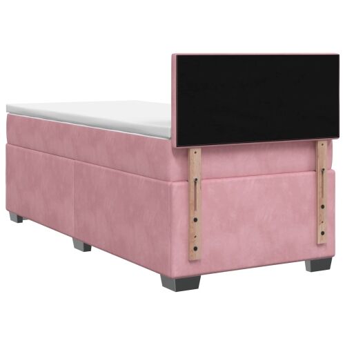 Boxspring krevet s madracem Ružičasta 80 x 200 cm Baršun - Ružičasta 80 x 200 cm Kristal s dugmadima Cijena