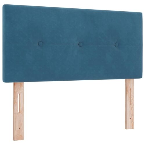 Boxspring krevet s madracem Tamno plava 80 x 200 cm Baršun - Plava 80 x 200 cm Prošiveno gumbima Cijena