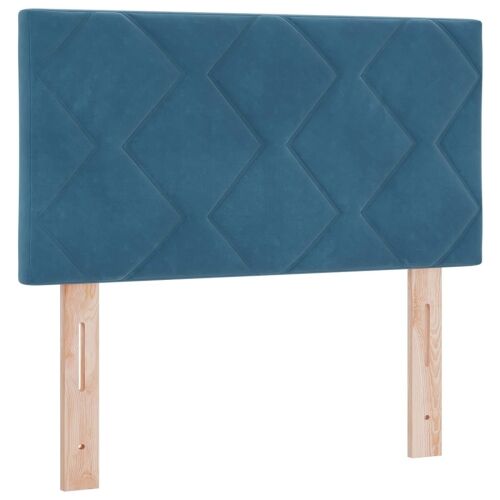 Boxspring krevet s madracem Tamno plava 80 x 200 cm Baršun - Plava 80 x 200 cm Dizajn s rombovima Cijena