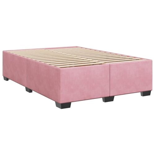 Boxspring krevet s madracem Ružičasta 160 x 200 cm Baršun - Ružičasta 160 x 200 cm Kristal s dugmadima Cijena