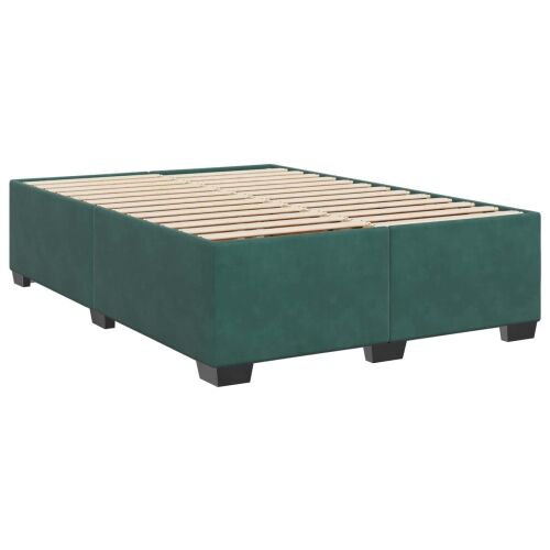 Boxspring krevet s madracem Tamnozelena 160 x 200 cm Baršun - Tamnozelena 160 x 200 cm Dizajn s rombovima Cijena
