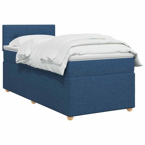 Boxspring krevet s madracem Plava 80 x 200 cm Tkanina - Plava 80 x 200 cm Prošiveno gumbima Cijena