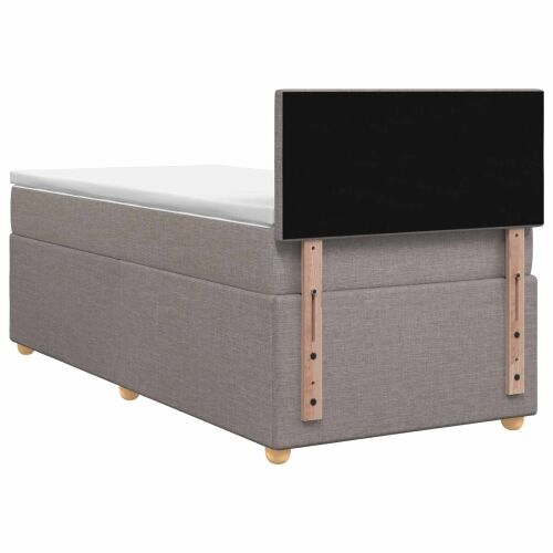 Boxspring krevet s madracem Sivosmeđa 90 x 200 cm Tkanina - Sivosmeđa 90 x 200 cm Prošiveno gumbima Cijena