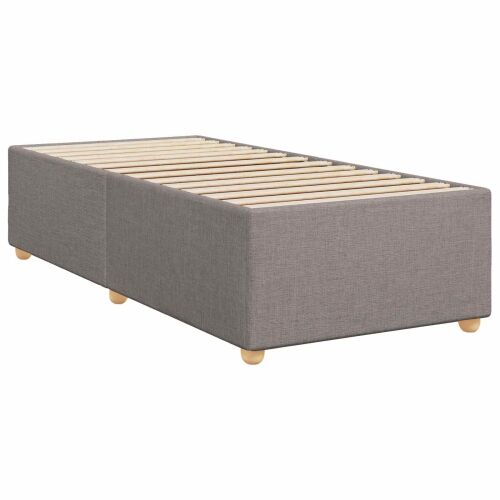 Boxspring krevet s madracem Sivosmeđa 100 x 200 cm Tkanina - Sivosmeđa 100 x 200 cm Dizajn s rombovima Cijena