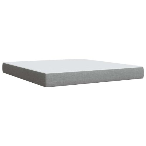 Boxspring krevet s madracem Svjetlosiva 180 x 200 cm Tkanina - Svjetlosiva 180 x 200 cm Dizajn s rombovima Cijena