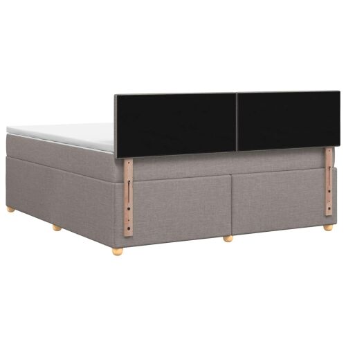 Boxspring krevet s madracem Sivosmeđa 180 x 200 cm Tkanina - Sivosmeđa 180 x 200 cm Dizajn s rombovima Cijena