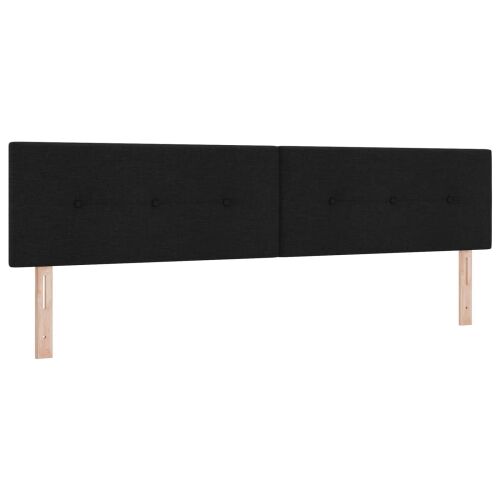 Boxspring krevet s madracem Crna 200 x 200 cm Tkanina - Crna 200 x 200 cm Prošiveno gumbima Cijena